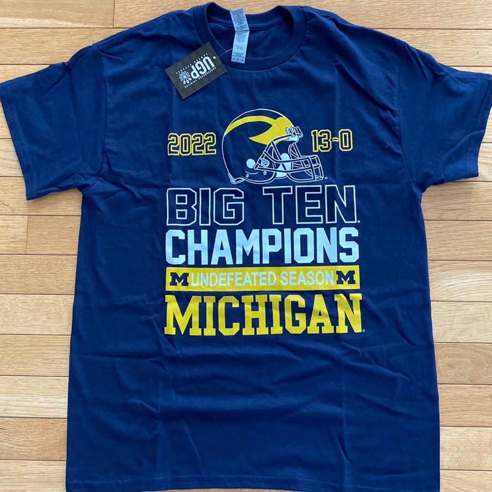 Go Blue! University of Michigan 2022 Season Big Ten Champions Shirt. 〽️🏈